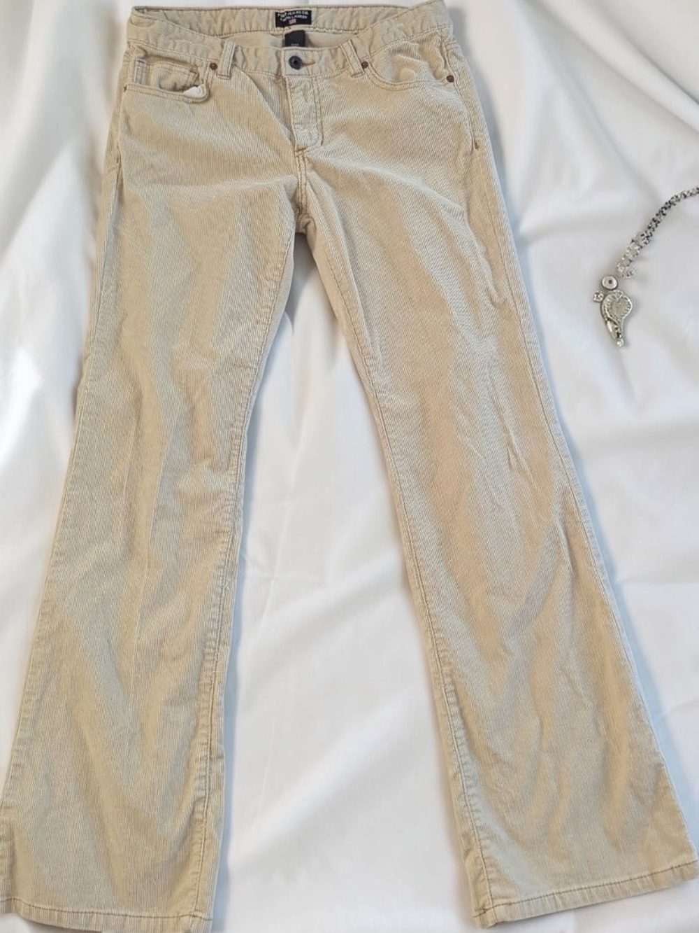Vintage Polo Jeans Ralph Lauren Beige Corduroy Women's Jeans